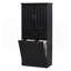 Bathroom Storage Cabinet With Two Laundry Baskets, Storage Cabinet With Doors And Drawer For Home, Black