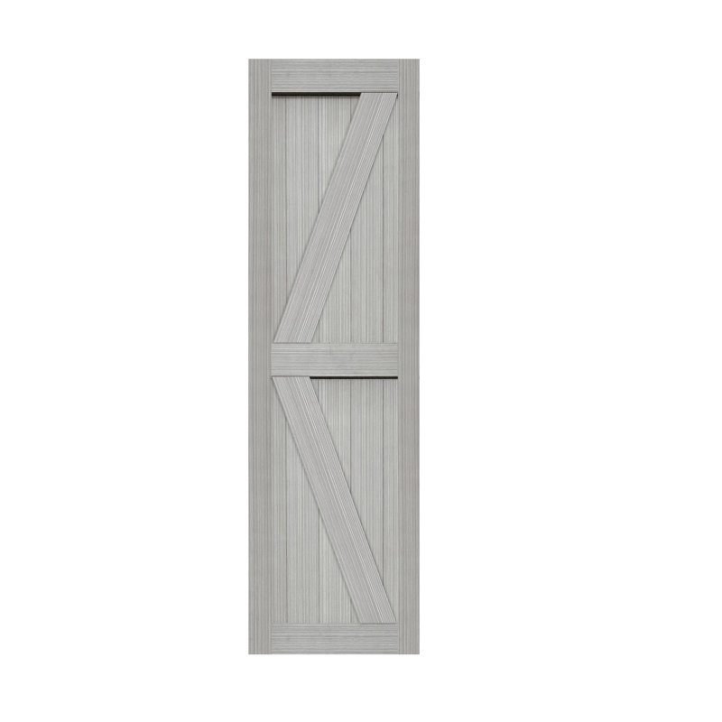 Trous pré-percés en MDF pour porte de grange Assemblage facile - Porte simple, quincaillerie non incluse, 24 po x 84 po