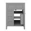 Meuble-lavabo de 24 po avec lavabo, armoire de rangement simple autoportante avec tiroir inclinable, 3 tiroirs, tablette réglable et support de rangement-72380844