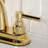Kingston Brass Elinvar Two-Handle 3-Hole Deck Mount 4" Centerset Bathroom Faucet with Brass Pop-Up-57651937