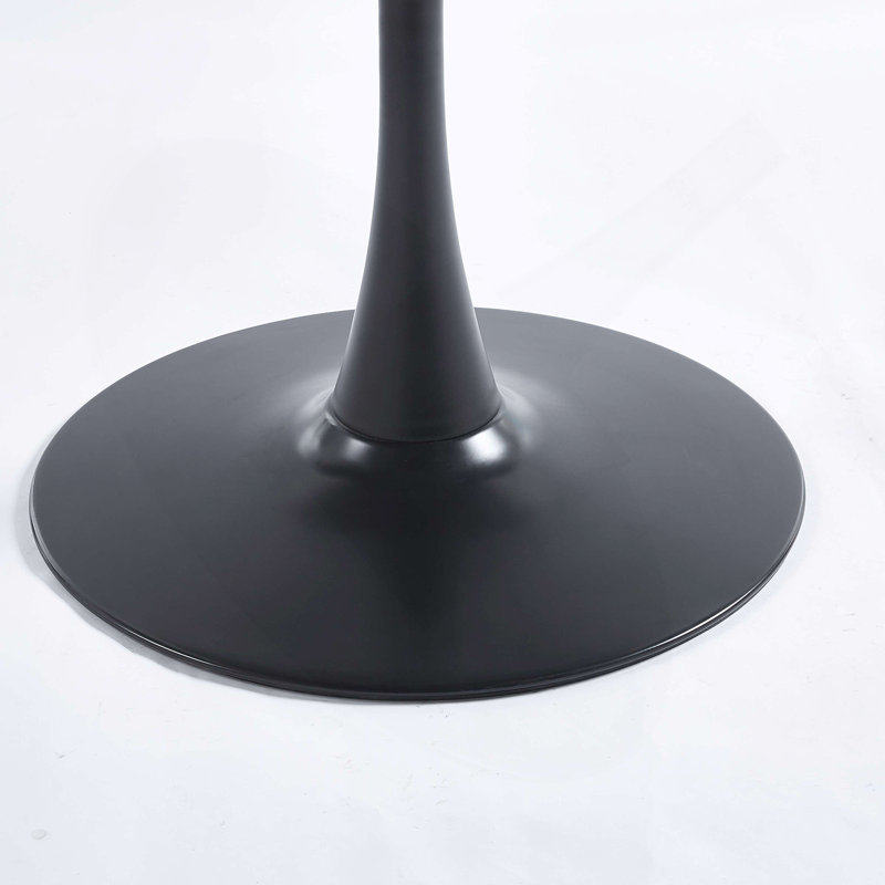 Table de salle à manger 31,5 "NOIR ET NOYER Table tulipe Mid-Century pour 2 à 4 personnes