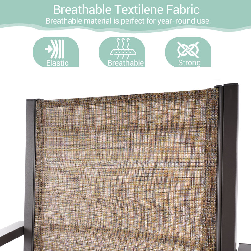 Ensemble de chaises de patio 2 pièces, Taupe