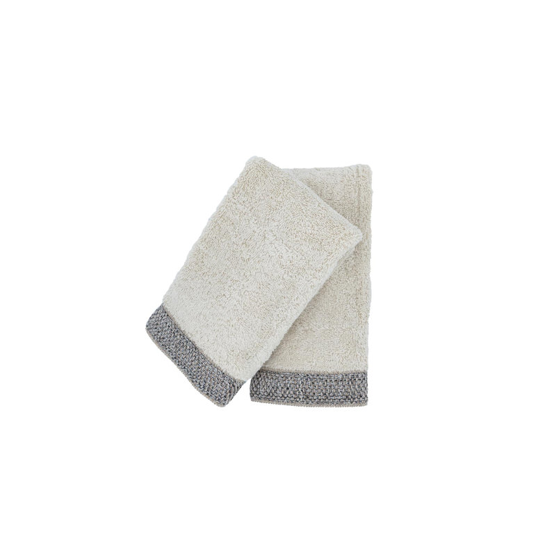 Ensemble de serviettes en coton 2 pièces, Beige