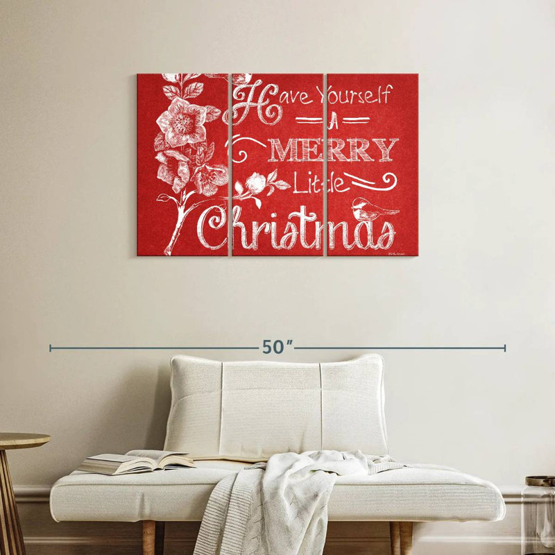 Tableau noir «Merry Christmas» - rouge, H 24 po x l 38 po