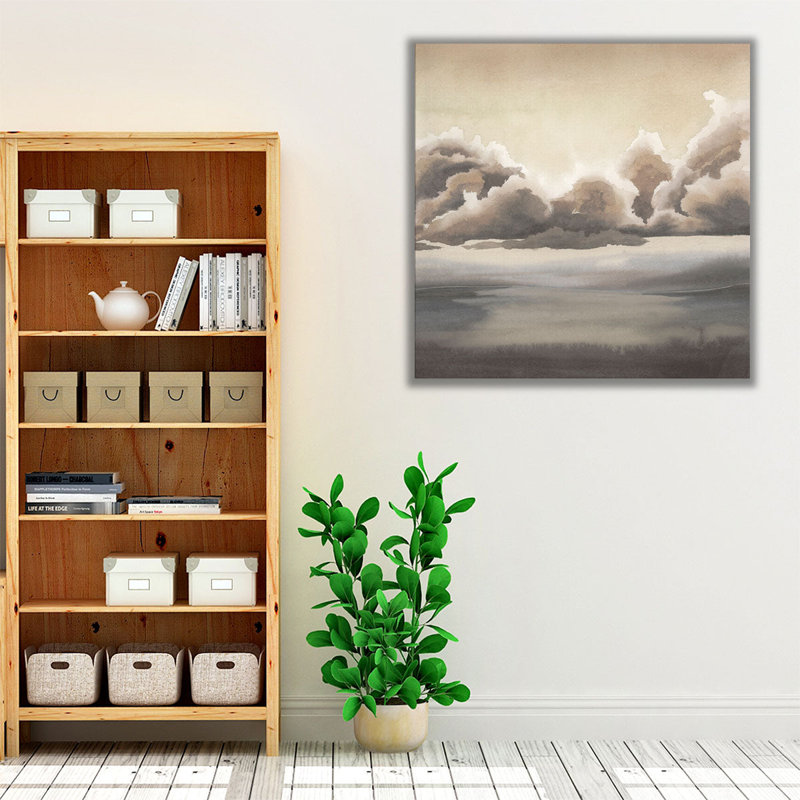 «Sepia Sea Fret I», reproduction d'art sur toile, H 12 po x l 12 po