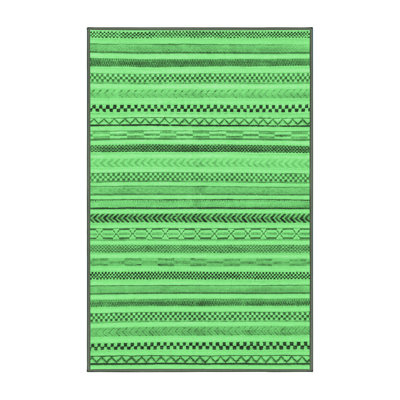 Tapis abstrait vert émeraude 2299