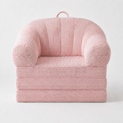 Canapé-lit pliant rose 2-en-1, canapé-lit en chenille avec accoudoirs et poignée en U, canapé-lit sans assemblage pour appartement, chambre à coucher et salon