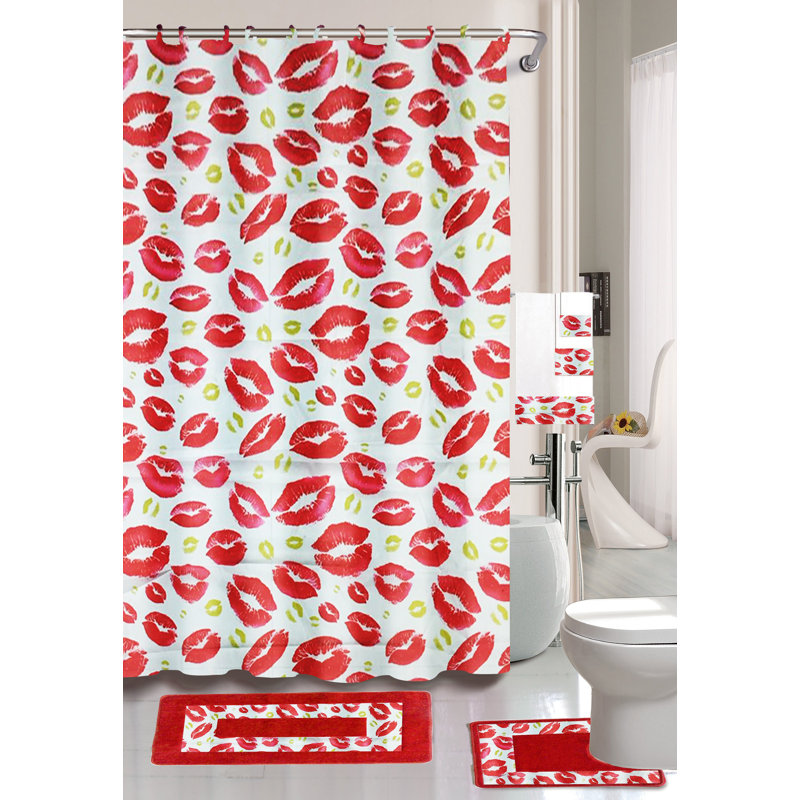 Ensemble de salle de bain 18 pièces - Baisers à lèvres
