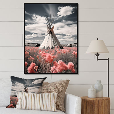 «Native Tipi Serenitys Embrace», reproduction sur toile flottante