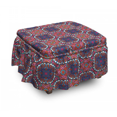 Housse pour repose-pieds tibet fleurs