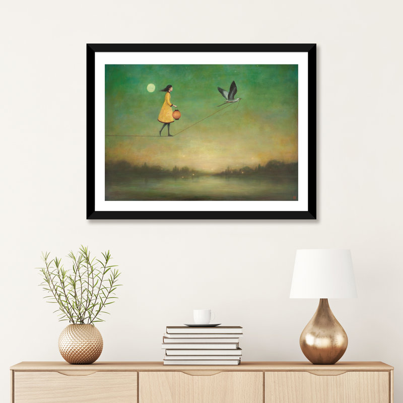 « blue moon expedition » par duy huynh-print, H 16 po x l 24 po x P 1 po, Papier avec cadre noir