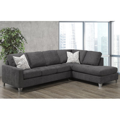 Upholstered L-Shaped Sectional Right Hand Facing