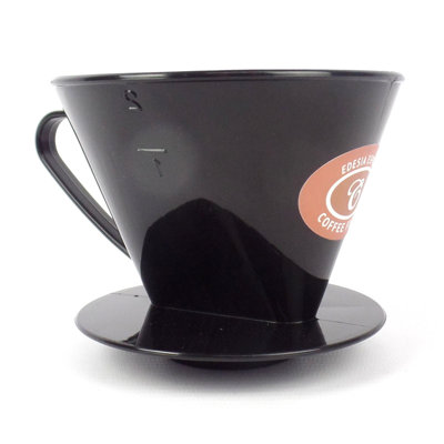 Size 2 Black Plastic Coffee Filter Cone
