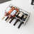 4 Bottle Tabletop Wine Bottle Rack in Silver