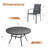 Patio Dining Set with 53" Round Metal Dining Table and 8 Stackable PVC-coated polyester Chairs-1249698495