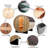 ZONEMEL Indoor and Outdoor Barrel Sauna Room with Asphalt Shingle Roof, Wood Steam Sauna with 6KW Certified TOULE Heater, Tempered Glass, Mostly for 4-6 People Spa
