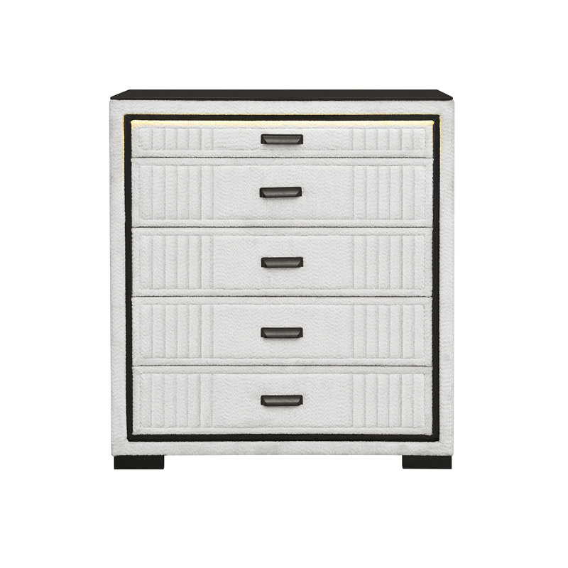 Commode blanche et noire Isaïe