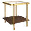 Table d'appoint carrée de 20 po de large avec tablette en panneau de fibres à densité moyenne Inez Inez