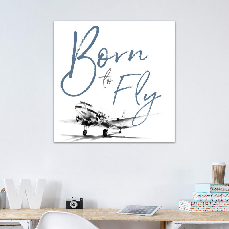 «Born to Fly» par Patricia Pinto - reproduction d'art, Toile tendue, Pas de tapis, H 48 po x l 48 po x 1,5 po