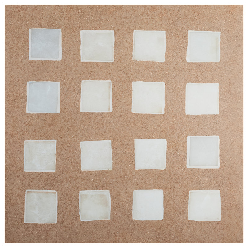 Bariazzo Deco 35 In. X 35 In. Concrete Look Semi-Polished Porcelain Floor And Wall Tile (17.64 Sq. Ft. / Case), Terracotta