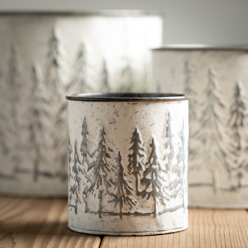 Ensemble de pots à fleurs en fer 3 pièces Surber