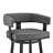 Kellum Swivel Counter and Bar Height Barstool with Arms in Faux Leather Upholstery and Metal Legs-90763182-90763187-90850233