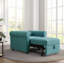 Trois-en-un canapé-lit, canapé-lit convertible, dossier réglable en canapé, fauteuil inclinable, lit simple, canapé-lit adulte moderne, bleu-vert