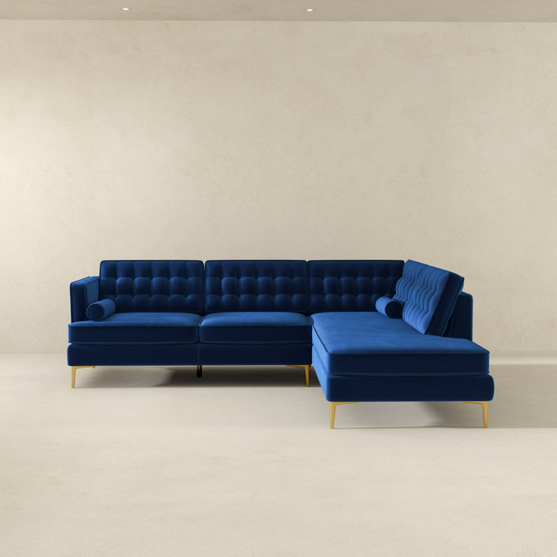 Canapé Moderne, Cuir bleu