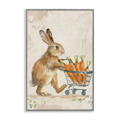 Carrot Connoisseur Rabbit Art par Petals Prints Design