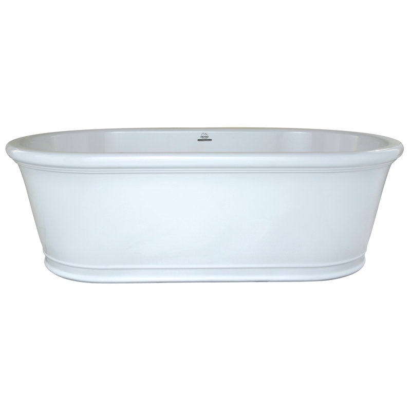 Tribeca 68'' L Air Bathtub, Matte White, Polished Nickel