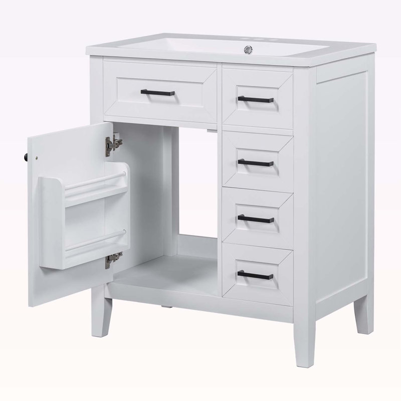 Meuble-lavabo 30 po avec lavabo, Blanc