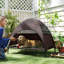 Lit pour chien surélevé d'extérieur avec auvent-913760943