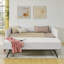 Lit de jour avec couchette Arlethea Boucle Canapé-lit rembourré pour salon, chambres d'amis et petits espaces-1784723988-1784723985