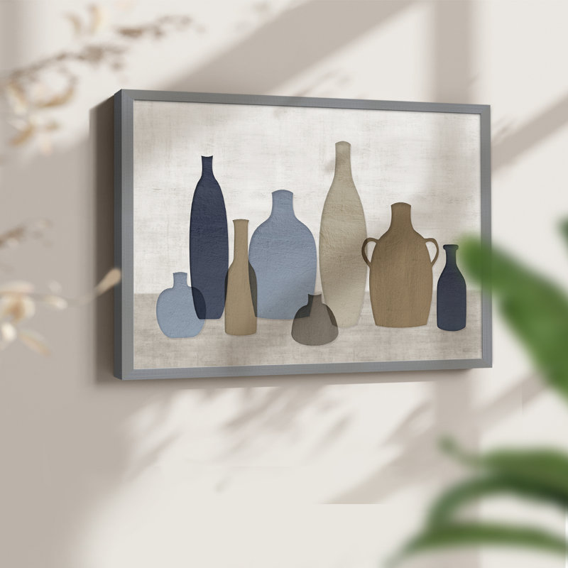 Modern Vessels -Framed Print - Restickable, 8" H x 10" W, Gray