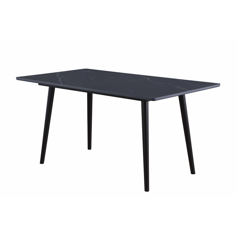Table de salle à manger moderne et moderne 1Pc, Noir