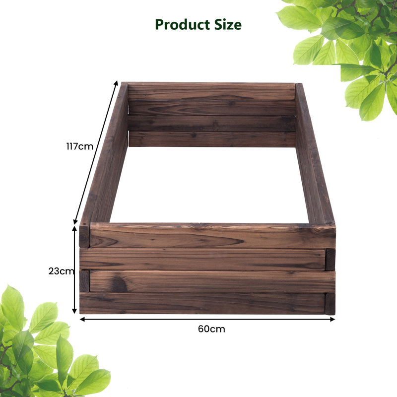 Isan Wood Raised Garden Bed
