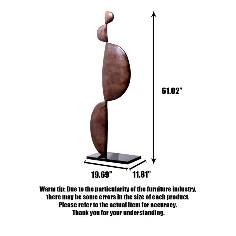 61.02" Brown Wood Decorative Objects