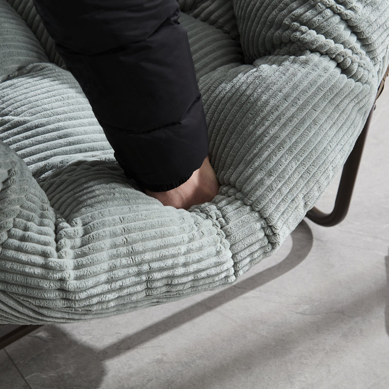 Chaise berçante d'extérieur en rotin, Vert clair