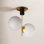 Drake 2 Light Glass Semi Flush Mount