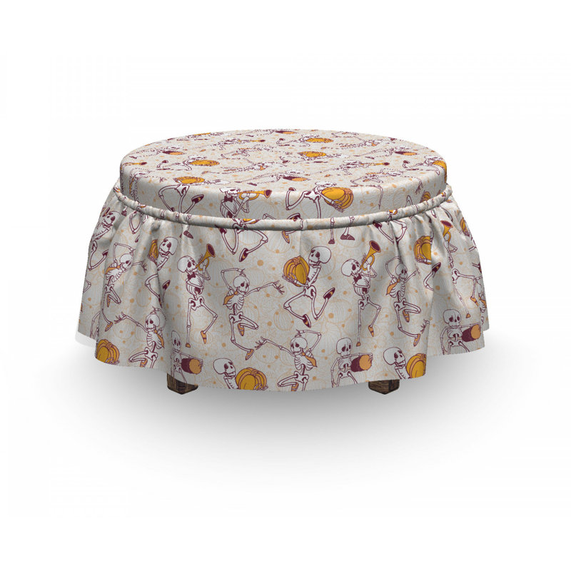 Housse pour repose-pieds halloween citrouille