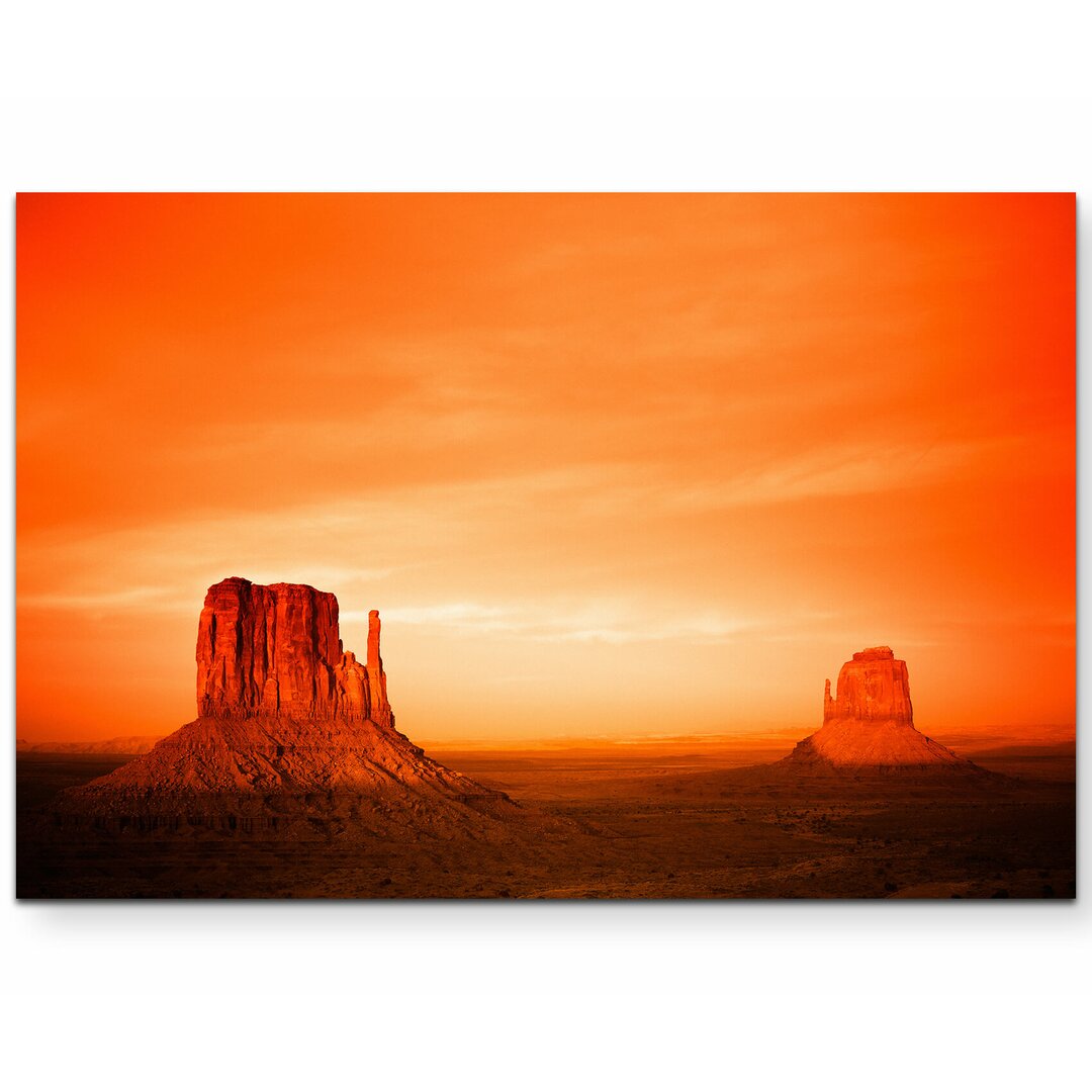 Leinwandbild Monument Valley bei Sonnenuntergang