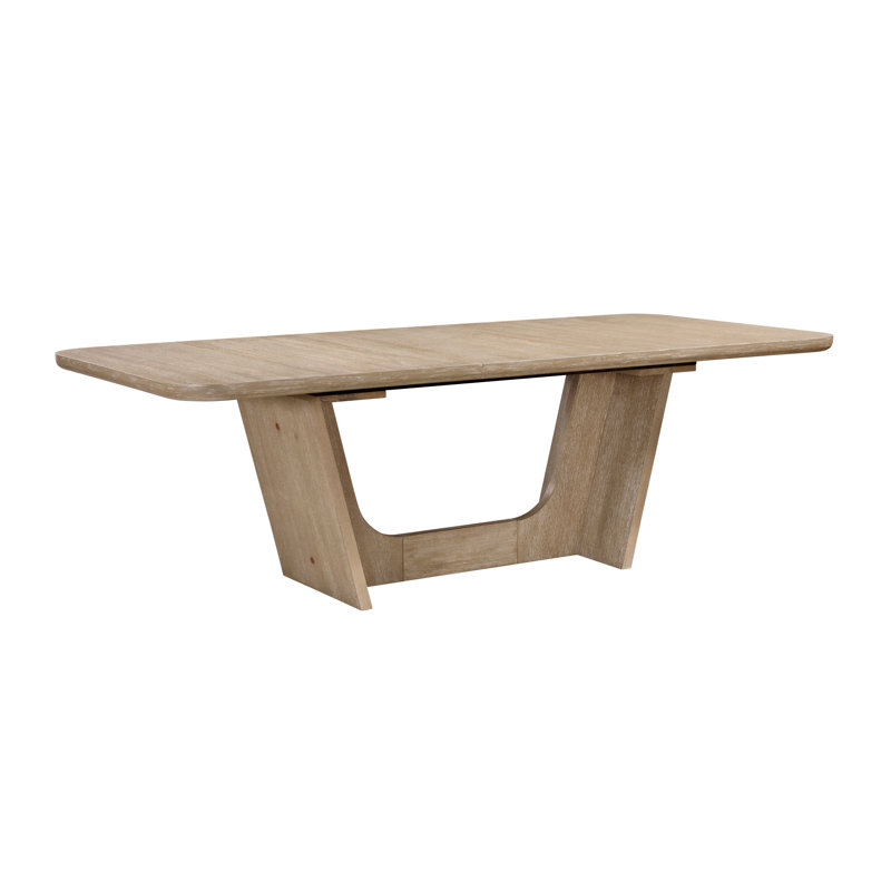 Table de salle à manger en bois L 43 po x l 94 po - Naturel - extensible - 1 pièce