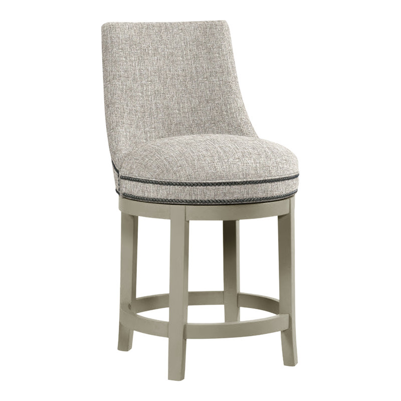Tabouret de comptoir 26 po Vesper, Amande chamois, Lin 3155