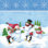 «Grimpante Snowman Family Snowball Fight On Canvas» par Diane Kater, reproduction
