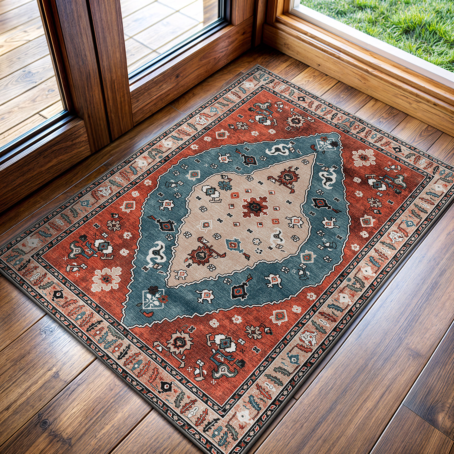 Union Rustic Koressa Area Rug with Non-Slip Backing | Wayfair