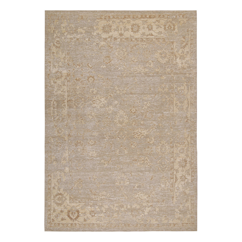 Handmade Silk and Wool Area Rug