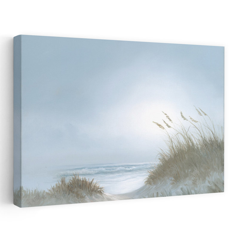 Misty Morning Dunes, art côtier abstrait, H 16 po x l 24 po