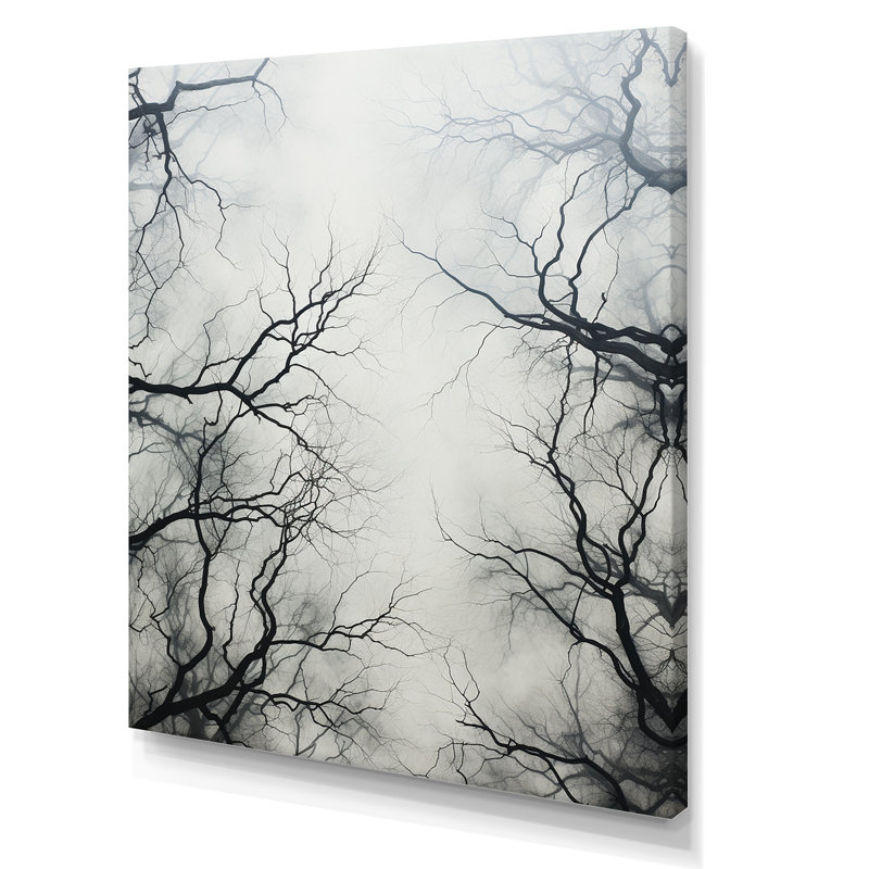 Monochromes de forêt mystique sur toile, H 40 po x l 30 po x P 1,5 po, Toile tendue