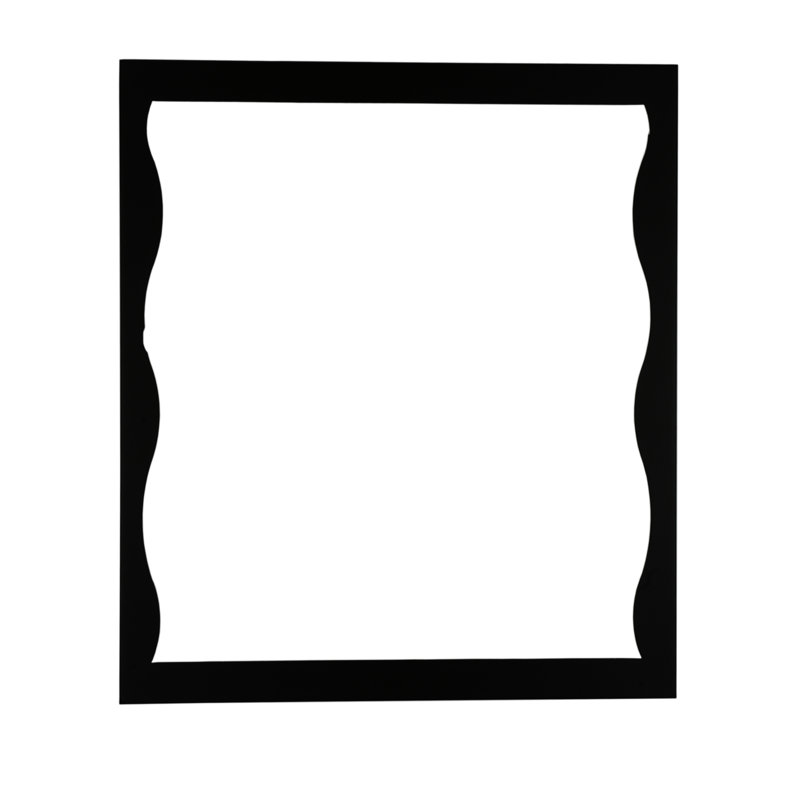 Wavey Flat Metal Wall Mirror