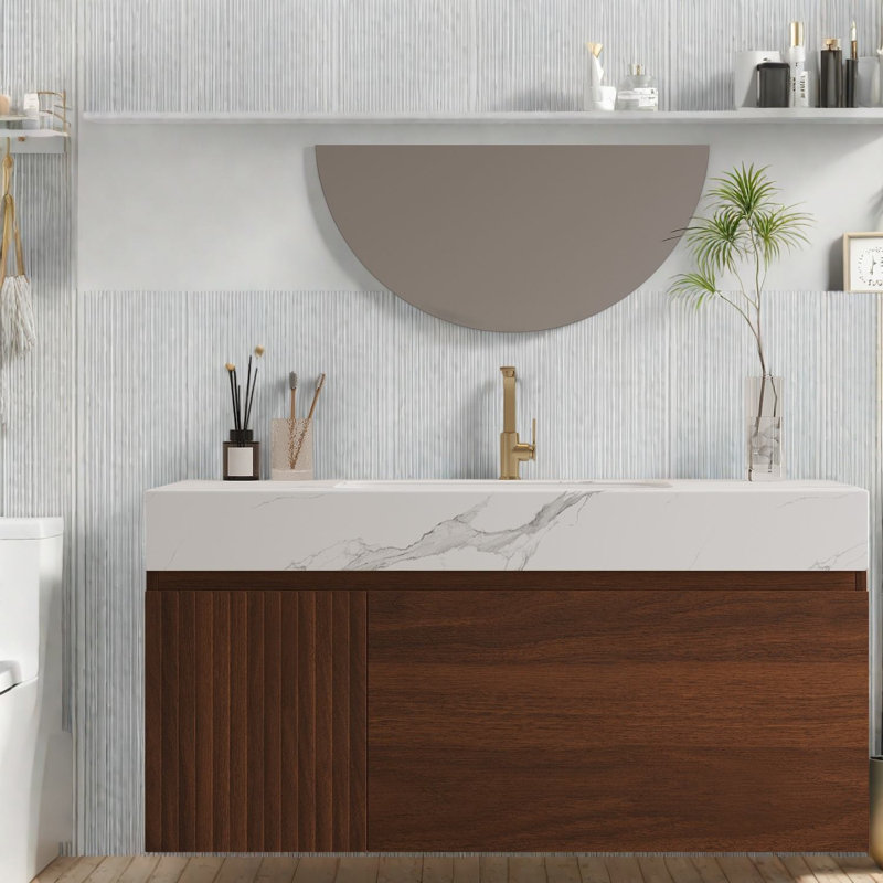 Meuble-lavabo moderne (doit inclure le meuble-lavabo et le lavabo) pour les maisons compactes